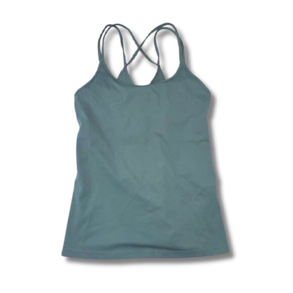 Old Navy Teal Criss Cross Long Tank Top Workout